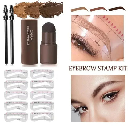 Complete Eyebrow Powder Stamp Shaping Kit Makeup Brushes Eyebrow Paint Eyebrow Pencil Eye Brows Stencil Hairline Enhance Stick