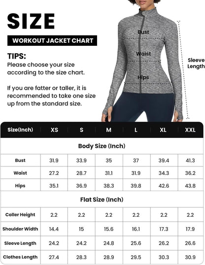 Womens Running Jackets Athletic Workout Scrub Jacket Track Full Zip up Gym for Women Yoga Top