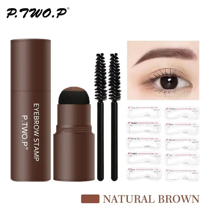 Complete Eyebrow Powder Stamp Shaping Kit Makeup Brushes Eyebrow Paint Eyebrow Pencil Eye Brows Stencil Hairline Enhance Stick