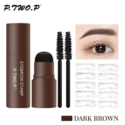 Complete Eyebrow Powder Stamp Shaping Kit Makeup Brushes Eyebrow Paint Eyebrow Pencil Eye Brows Stencil Hairline Enhance Stick