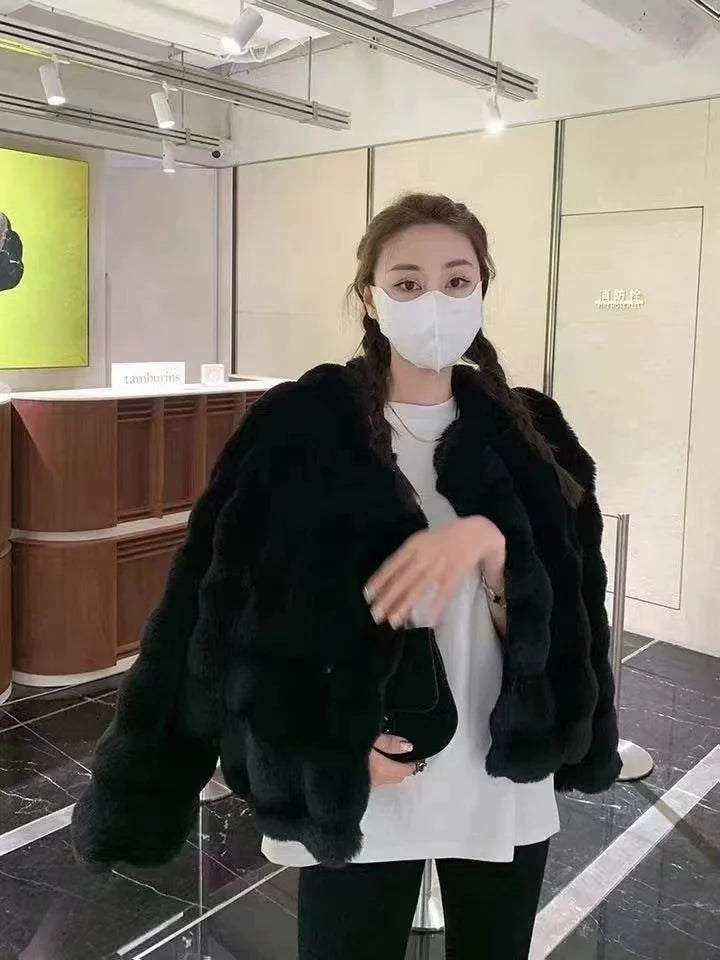 HOOOFUR Faux Fur Coat Women New Style Short Imitation 2025