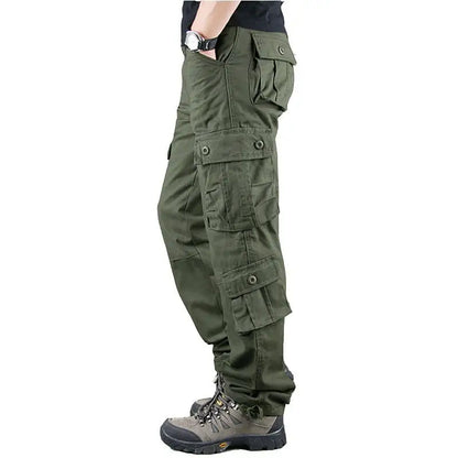 Men's Tactical Camouflage Overalls High-Quality Cotton Multi-Pocket Trousers Sports