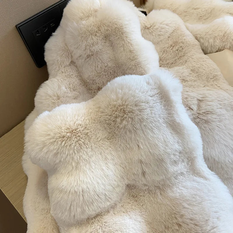 HOOOFUR Faux Fur Coat Women New Style Short Imitation 2025