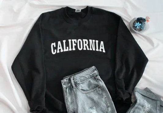 Sugarbaby California Graphic Print Unisex Hoodie Long Sleeve Fashion Casual Grunge Tumblr Clothing Top Dropship