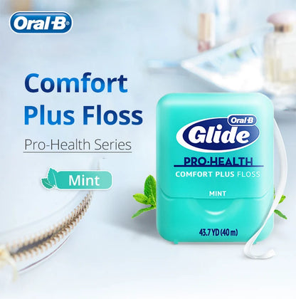 Oral B GLIDE Pro-Health Mint Deep Clean Floss Comfort Plus Dental Floss Silky Smooth Remove Stain 40m /pack