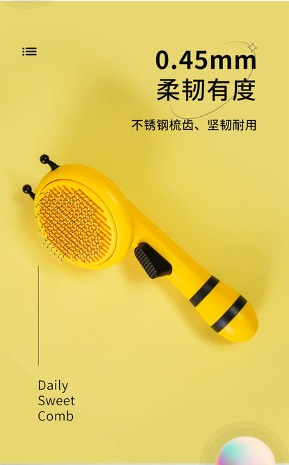 Cat Comb Little Bee Float Hair Cleaning Space Cat Pumpkin Comb Knot Opening Cleaning Shell Comb Hair Removal Brush Cat Petting Handy Gadget