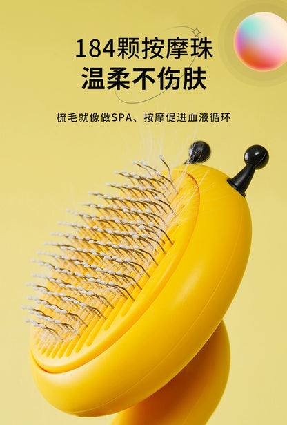 Cat Comb Little Bee Float Hair Cleaning Space Cat Pumpkin Comb Knot Opening Cleaning Shell Comb Hair Removal Brush Cat Petting Handy Gadget