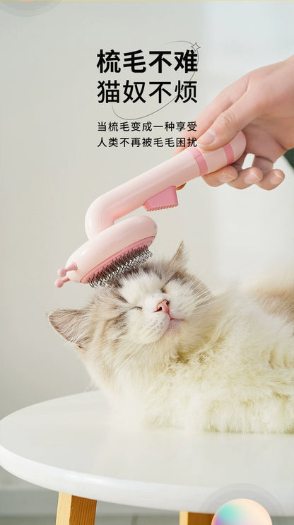 Cat Comb Little Bee Float Hair Cleaning Space Cat Pumpkin Comb Knot Opening Cleaning Shell Comb Hair Removal Brush Cat Petting Handy Gadget