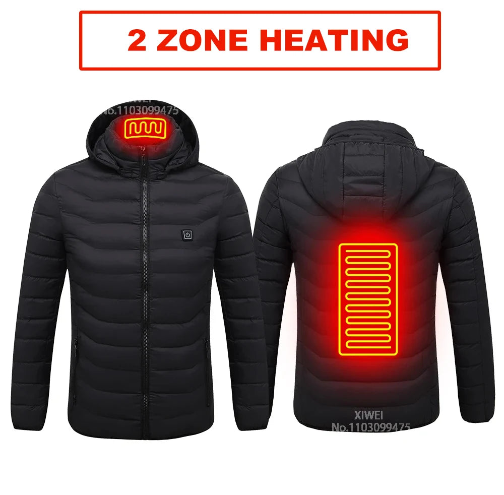 21 Areas Heated Jacket Men Warm Vest USB Self Heating 2025