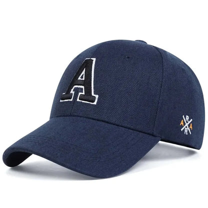 Unisex A Letter Side Ar Embroidery Baseball Caps Adjustable