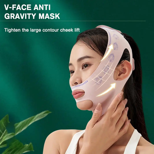 Face Lifting Anti-Wrinkle Bandage V Shaper V Line Slimming Facial Mask for Beauty Health Sleeping with Strap