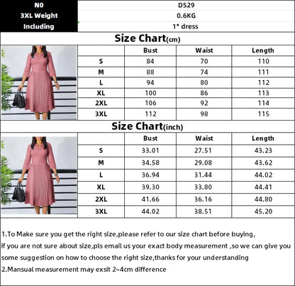 2025 Solid Plus Size Dress Women Long Sleeve Large