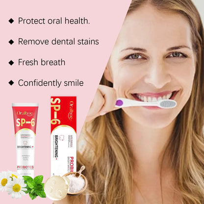 Sp-6 Probiotic Toothpaste Whiten Clean Teeth Remove Stains Oral Care Management