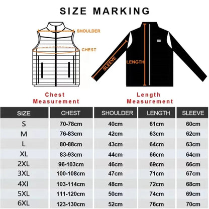 21 Areas Heated Jacket Men Warm Vest USB Self Heating 2025