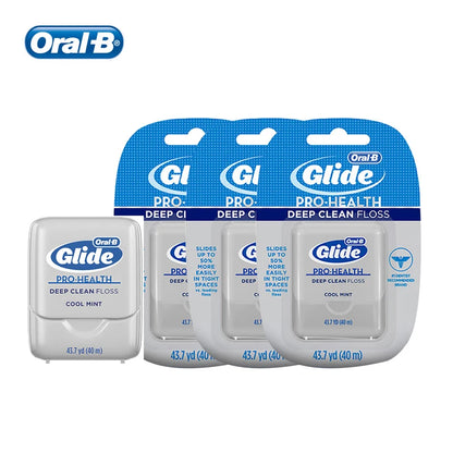 Oral B GLIDE Pro-Health Mint Deep Clean Floss Comfort Plus Dental Floss Silky Smooth Remove Stain 40m /pack