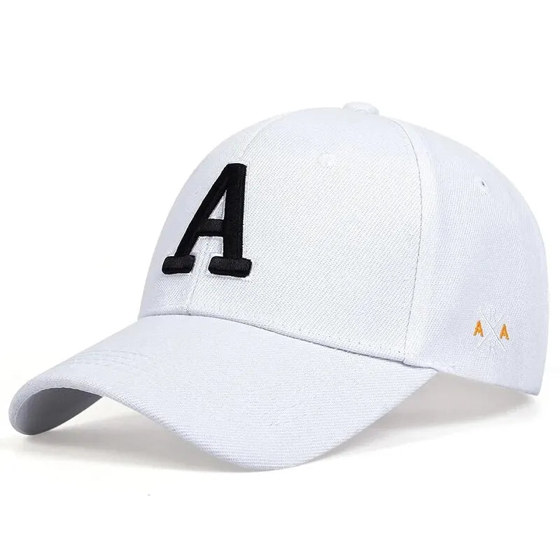 Unisex A Letter Side Ar Embroidery Baseball Caps Adjustable