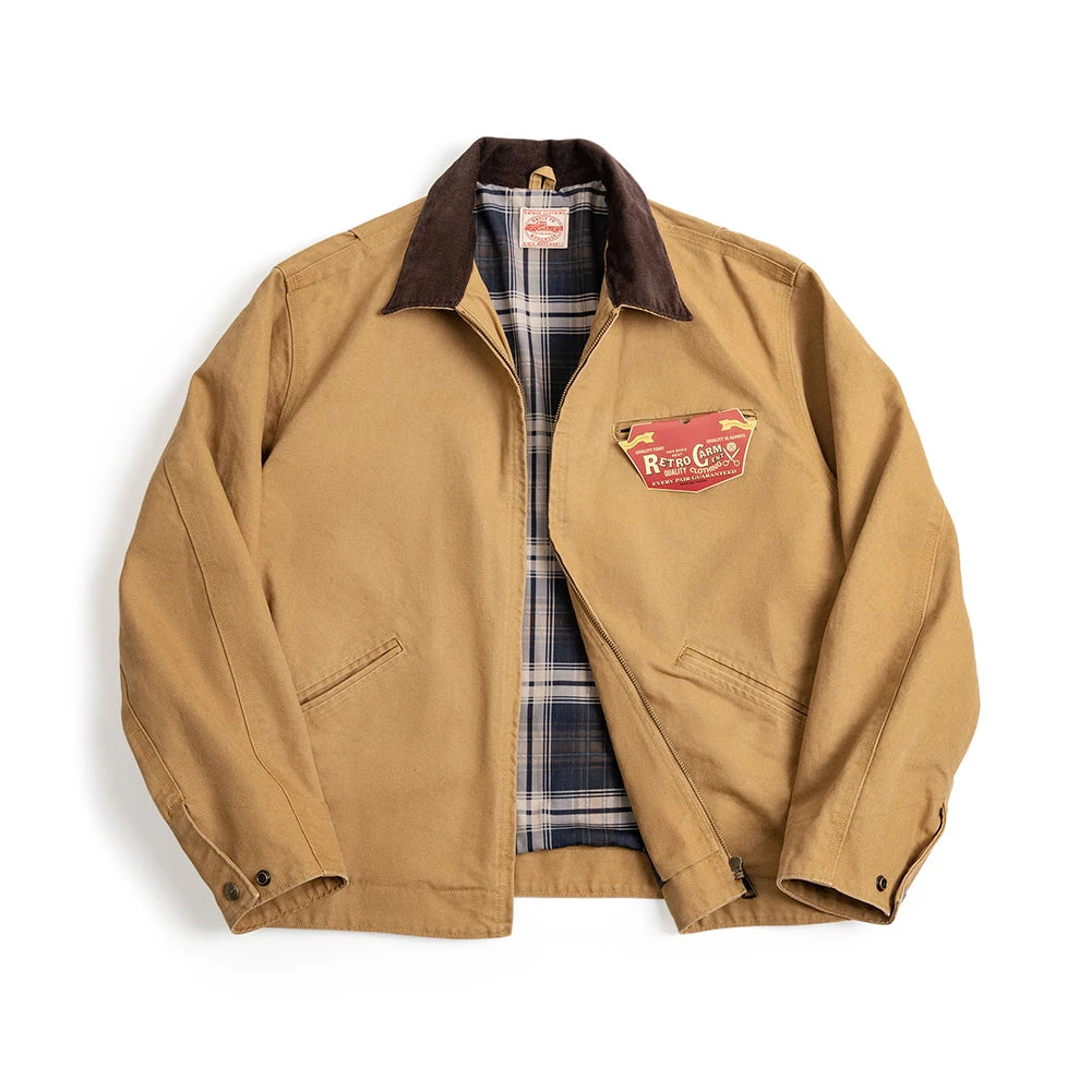 Retro Canvas Detroit Hunting J001 Jacket with Heavyweight Cotton Pockets Design 2025