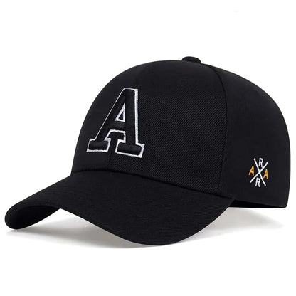 Unisex A Letter Side Ar Embroidery Baseball Caps Adjustable