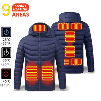 21 Areas Heated Jacket Men Warm Vest USB Self Heating 2025