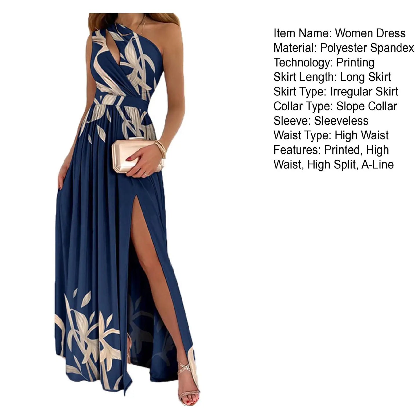 Women's Long Dress Flower Retro Printed Patchwork Long Sleeve Banquet 2025