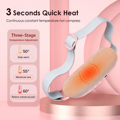 Electric Menstrual Heating Pad Warm Palace Waist Belt Period Cramp Massager Menstrual Heating Pad Dysmenorrhea Relieving Belt