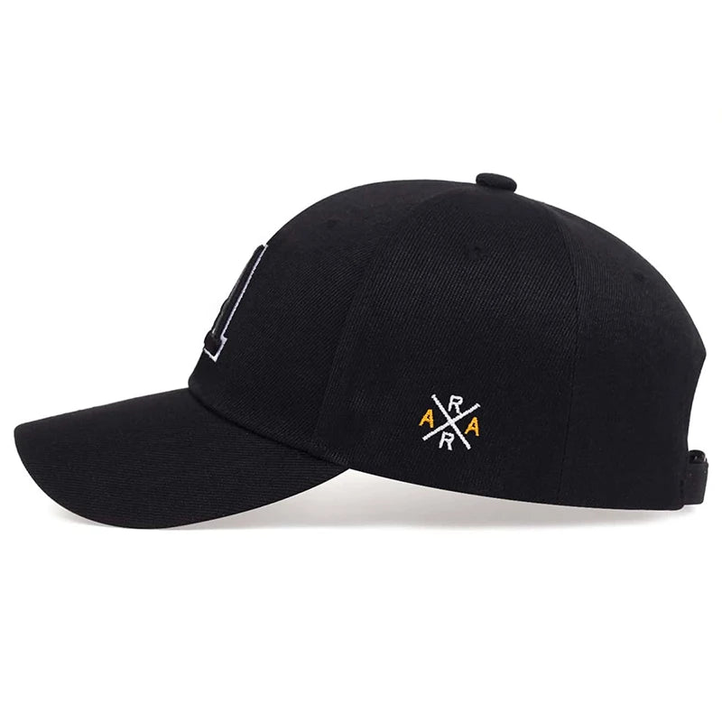 Unisex A Letter Side Ar Embroidery Baseball Caps Adjustable