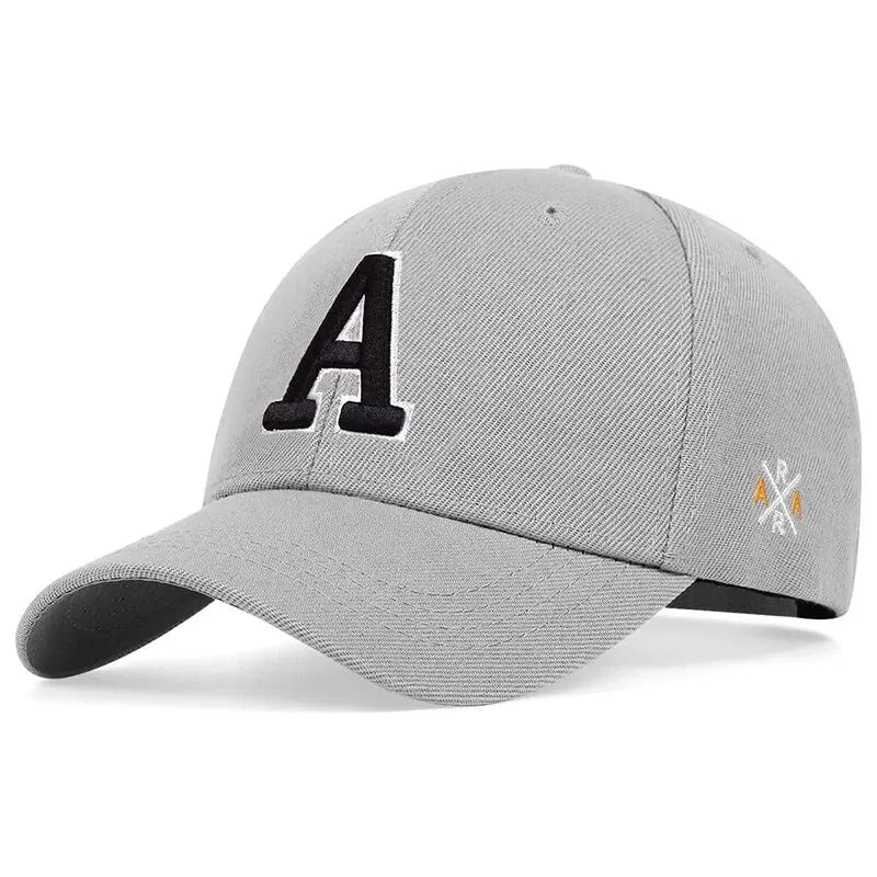 Unisex A Letter Side Ar Embroidery Baseball Caps Adjustable