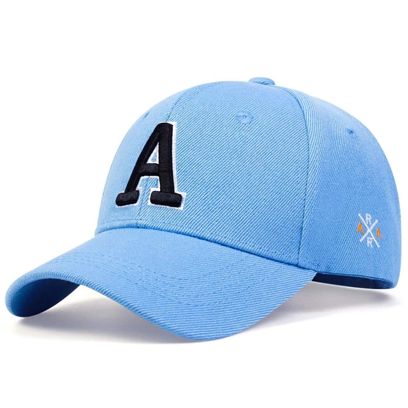 Unisex A Letter Side Ar Embroidery Baseball Caps Adjustable