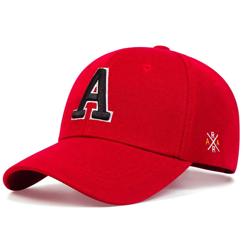 Unisex A Letter Side Ar Embroidery Baseball Caps Adjustable