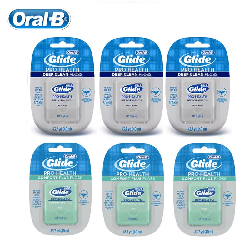 Oral B GLIDE Pro-Health Mint Deep Clean Floss Comfort Plus Dental Floss Silky Smooth Remove Stain 40m /pack