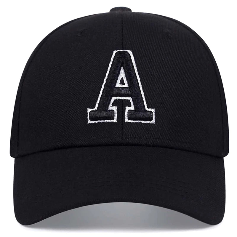 Unisex A Letter Side Ar Embroidery Baseball Caps Adjustable