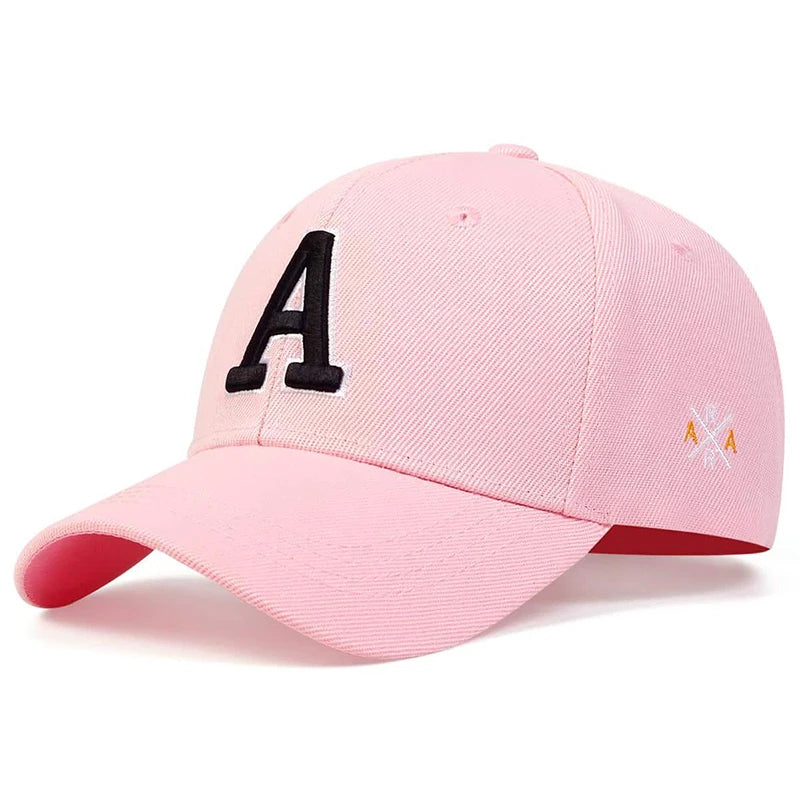 Unisex A Letter Side Ar Embroidery Baseball Caps Adjustable