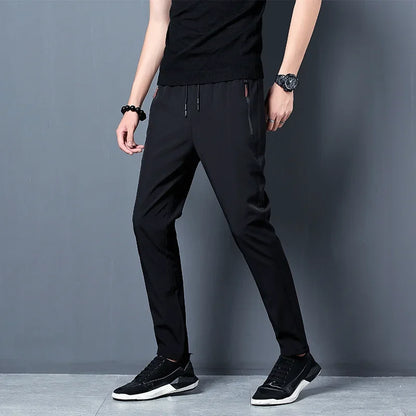 Men's Slim Fit Jogger Pants – Straight Leg, Elastic Waist, Casual Trousers