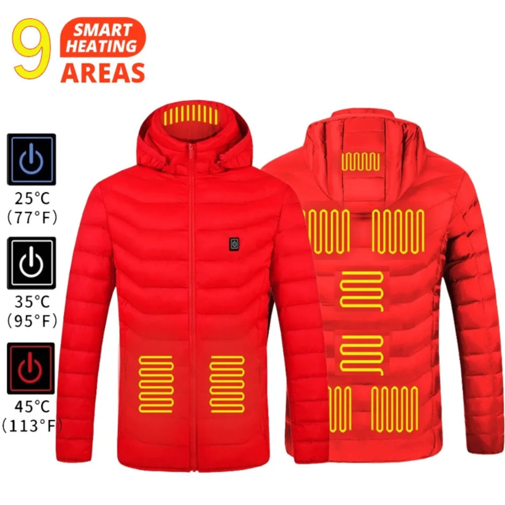 21 Areas Heated Jacket Men Warm Vest USB Self Heating 2025