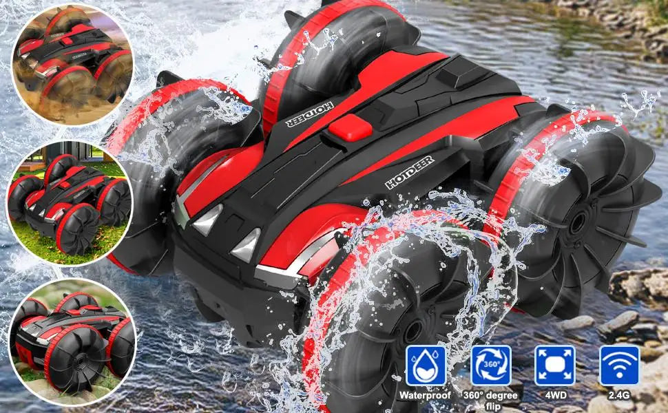 Beach Toys Remote Control Car - Amphibious Waterproof Vehicles RC Car for Kids