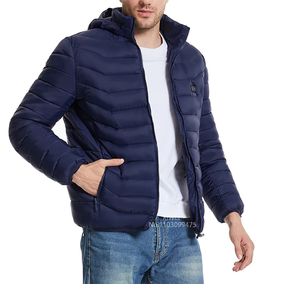 21 Areas Heated Jacket Men Warm Vest USB Self Heating 2025