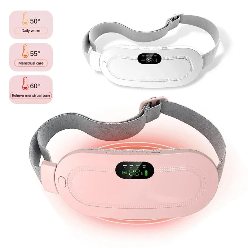 Electric Menstrual Heating Pad Warm Palace Waist Belt Period Cramp Massager Menstrual Heating Pad Dysmenorrhea Relieving Belt