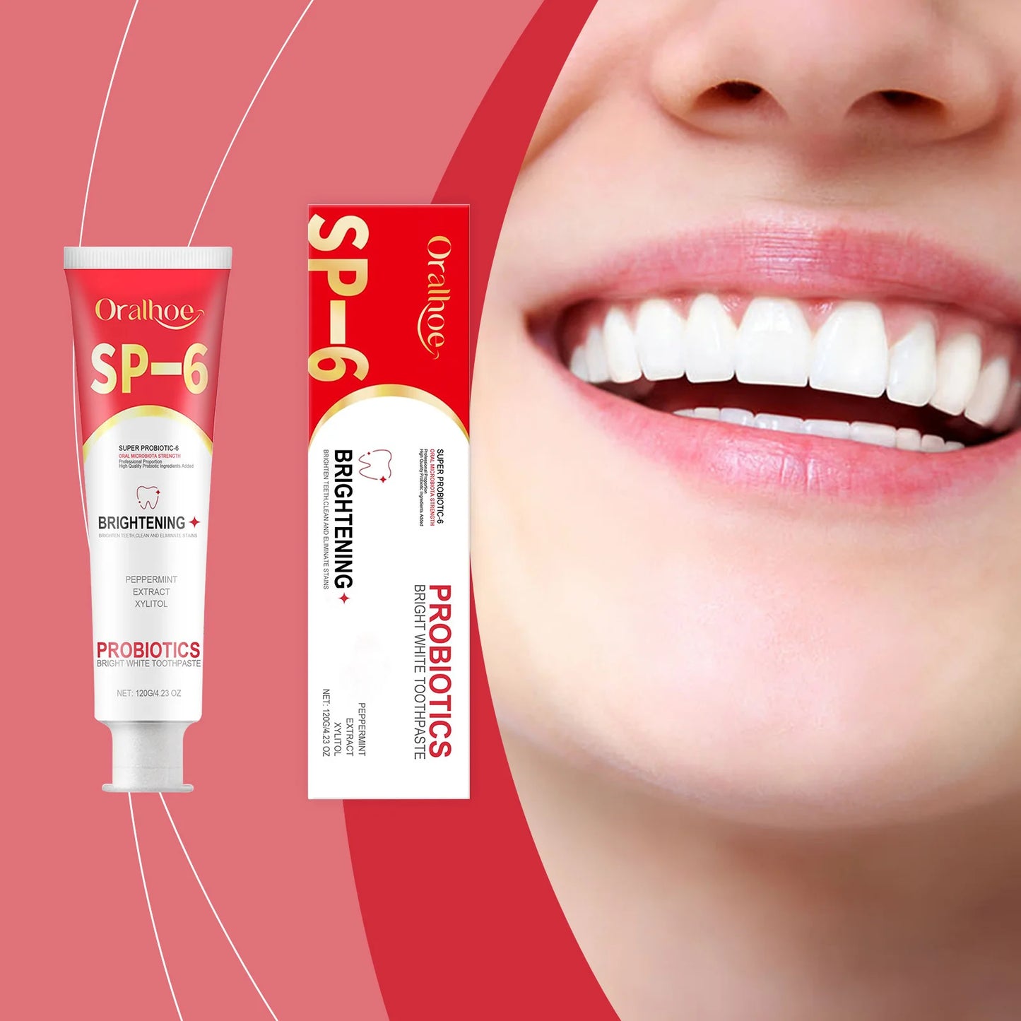 Sp-6 Probiotic Toothpaste Whiten Clean Teeth Remove Stains Oral Care Management