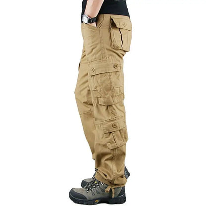 Men's Tactical Camouflage Overalls High-Quality Cotton Multi-Pocket Trousers Sports