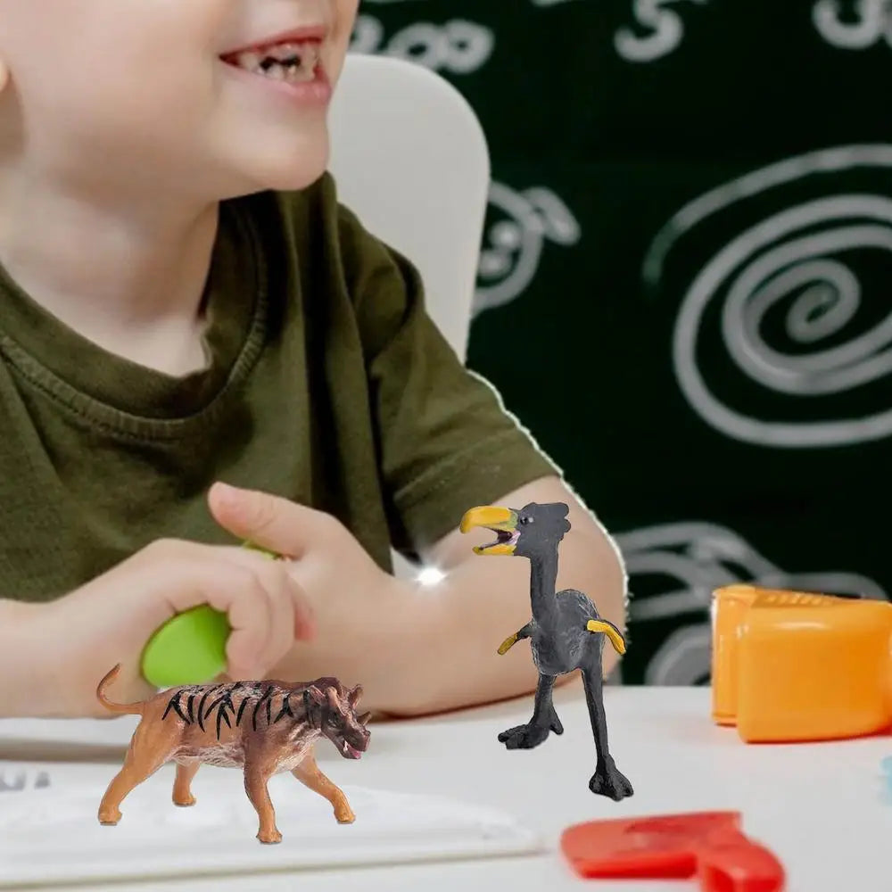 12 PCS/Set Mini Ancient Animals Figure Action PVC Simulation Animals Model Kit Children Educational Learning Toys For Kids