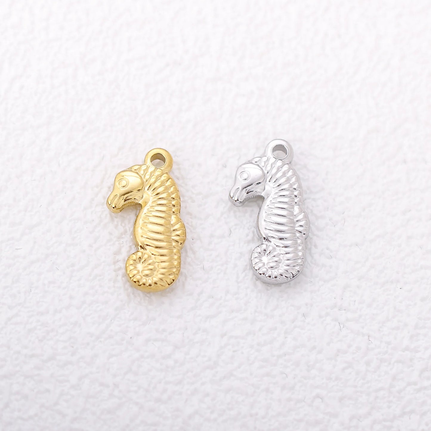 3Pcs/Lot Mermaid Tail/Seahorses/Conch/Charms for Jewelry Making Supplies Diy Earrings Bracelet Necklace Stainless Steel Pendants