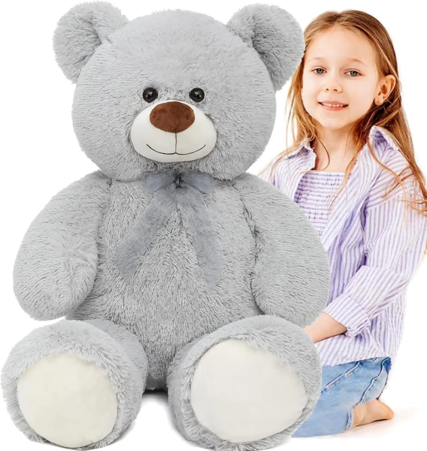 MorisMos Giant Teddy Bear Stuffed Animal 3 ft,35.4'' Big Teddy Bear,Large  Teddy Bear Stuffed Animal Toy for Kid Girlfriend