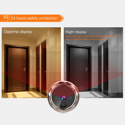 DD1 2.8 inch Digital Doorbell Night Vision Door Peephole Camera Viewer Door Bell