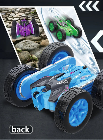 Stunt Remote Control Car Toy - Upgraded Light Bar and Headlight Car - Double sided 360 ° Rotation -4WD Drift Truck - Kid's Gifts