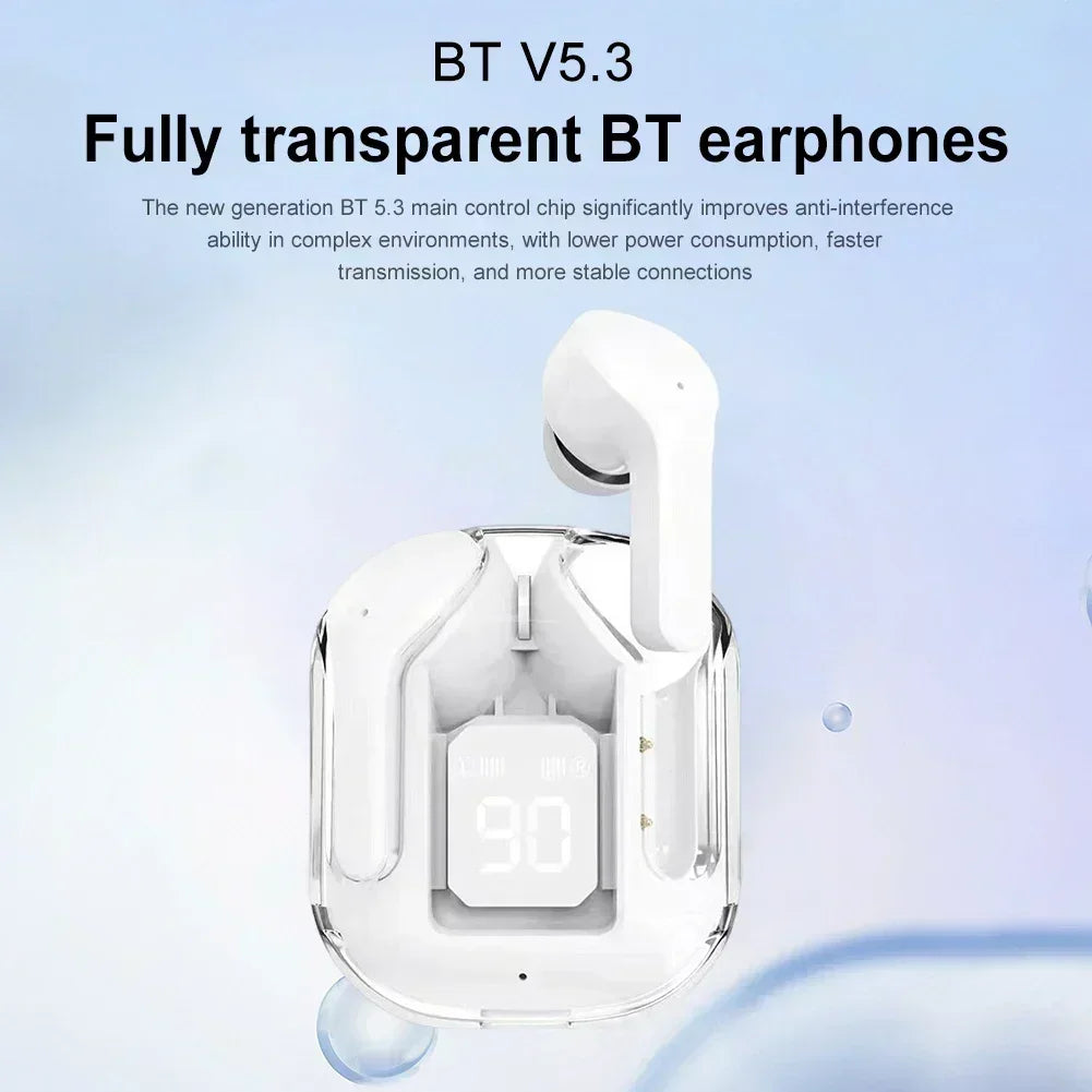 T2 Wireless Mini Earbuds LED Power Digital Display TWS Wireless Headset Stereo Sound Bluetooth Headphones 5.3