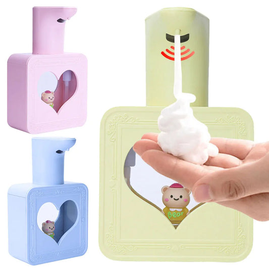 Automatic Foaming Soap Dispenser Wall Mount Dish Soap Dispenser Hands Free Auto Soap Dispenser Rechargeable for Kitchen Bathroom