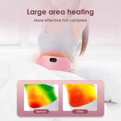 Electric Menstrual Heating Pad Warm Palace Waist Belt Period Cramp Massager Menstrual Heating Pad Dysmenorrhea Relieving Belt