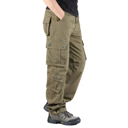 Men's Tactical Camouflage Overalls High-Quality Cotton Multi-Pocket Trousers Sports