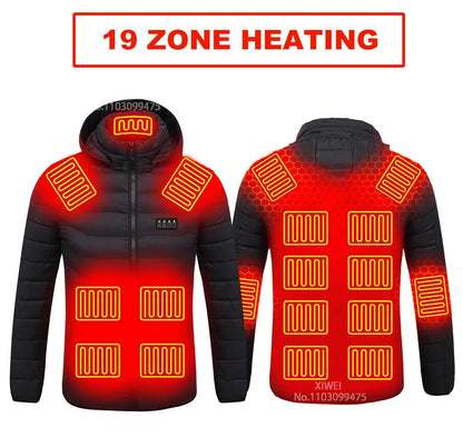 21 Areas Heated Jacket Men Warm Vest USB Self Heating 2025