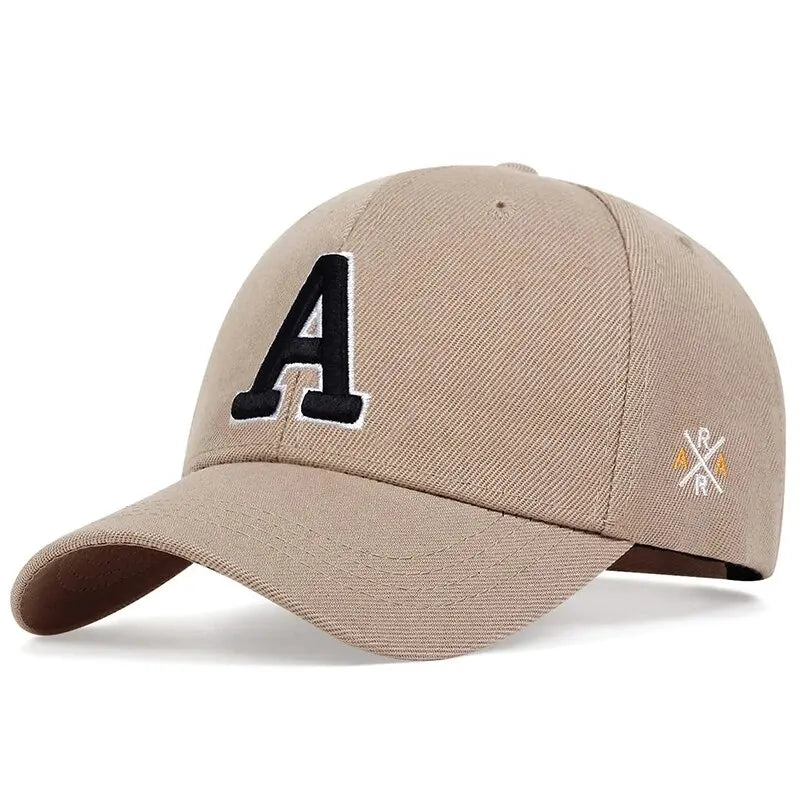 Unisex A Letter Side Ar Embroidery Baseball Caps Adjustable